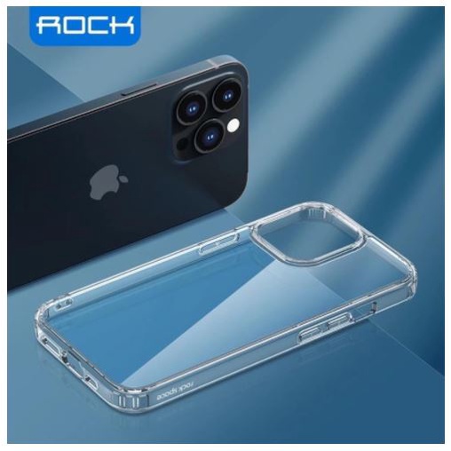 Ốp lưng Rock trong cứng viền mềm iPhone 13 Mini, 13, 13 Pro, 13 Pro Max chống sốc, trầy xước không ố màu chính hãng