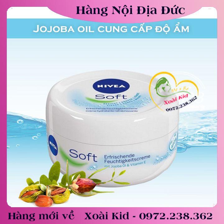 [auth] Kem dưỡng da Nivea Soft 200ml dưỡng ẩm chống nẻ chống khô mốc- Nội địa Đức Đủ Bill [Hot]
