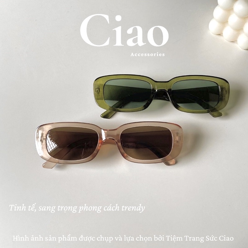 Kính mát/ Kính thời trang thiết kế bản vuông mã 01 phong cách Ciao accessories