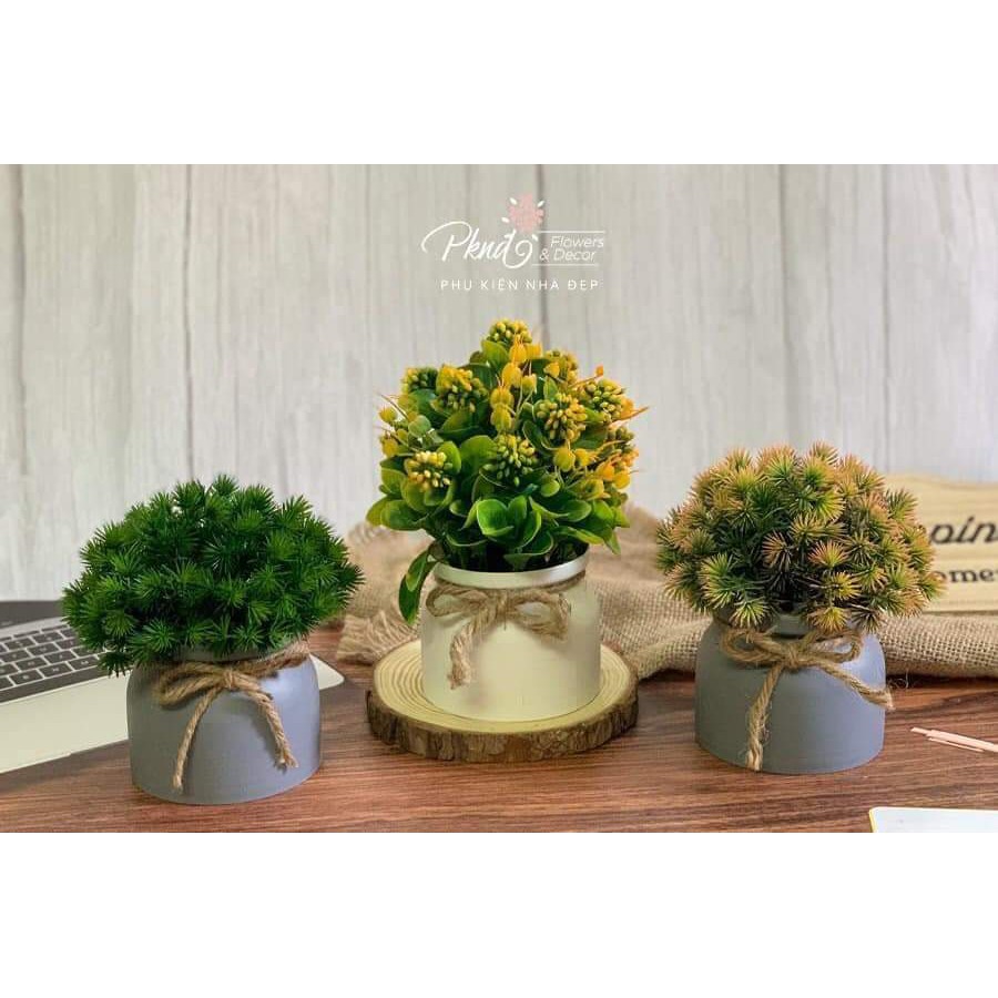 Chậu hoa giả để bàn đẹp trang trí PKND FLOWERS & DECOR CC12