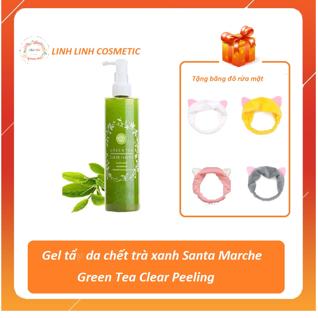 [Tặng kèm băng đô] Gel tẩy da chết trà xanh santa marche