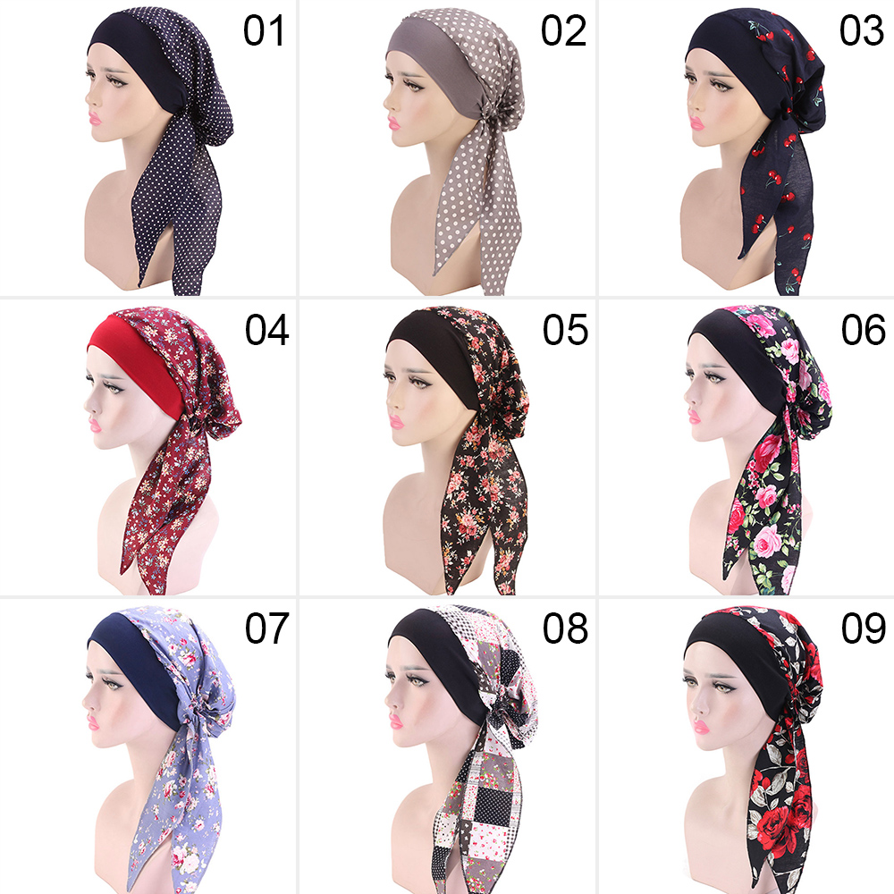 Băng Đô Turban Co Giãn In Họa Tiết Phong Cách Hồi Giáo Có Thể Điều Chỉnh