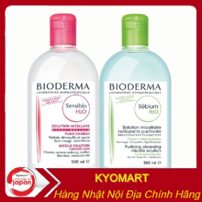 Nước tẩy trang bioderma 500ml, Tẩy trang bioderma cho mọi loại da, da dầu và da nhậy cảm, da khô