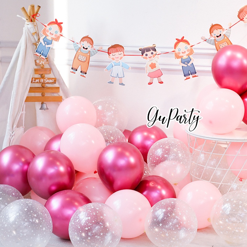 Set 10 Bóng Mix Màu Trang Trí Sinh Nhật