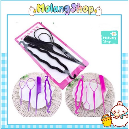 [Bộ 4 món] Dụng cụ tạo kiểu tóc thông minh