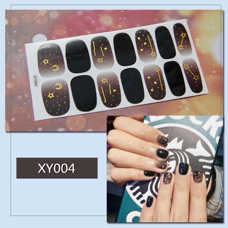 Bộ 14 miếng dán móng tay XY001-XY020 kiểu dáng xinh xắn