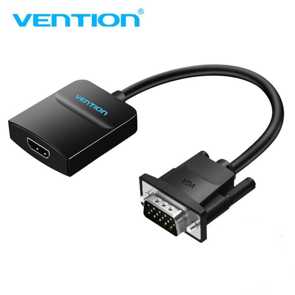 Cáp chuyển VGA to HDMI Vention, hỗ trợ nguồn và audio ACNBB - BEN