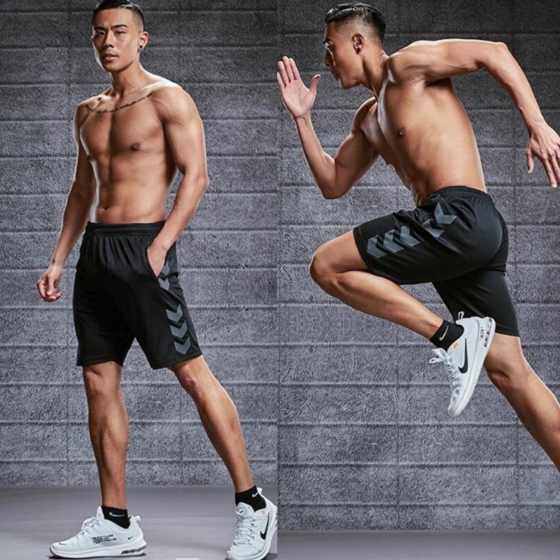 Quần short thể thao nhanh khô có túi thích hợp tập thể dục cho nam size M-5XL