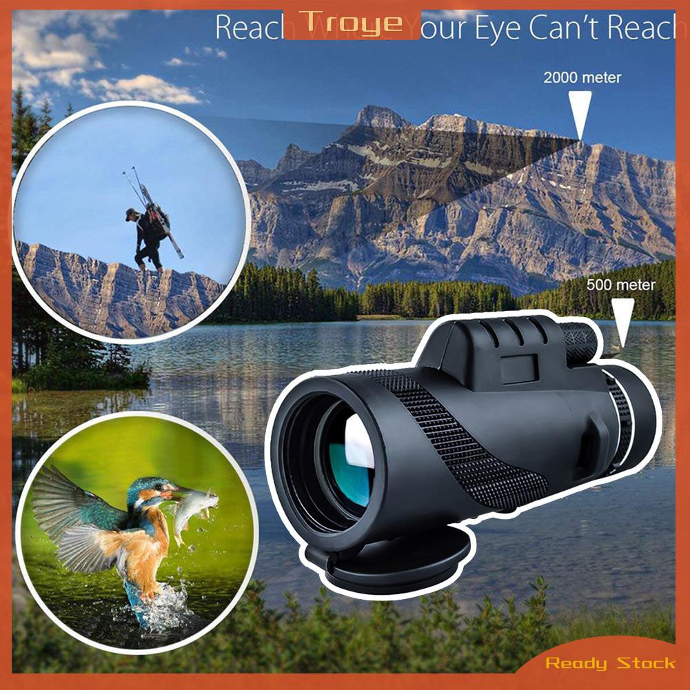 Zoom 80X100 HD Lens Binoculars Outdoor Camping Hunting Travel Portable Optics Monocular Telescope