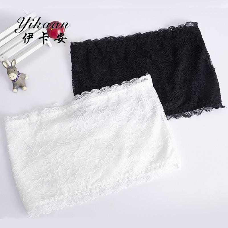 Phụ nữ Plus Kích thước quây Crop Tube Top Bra Crop Top Ren Backless Top