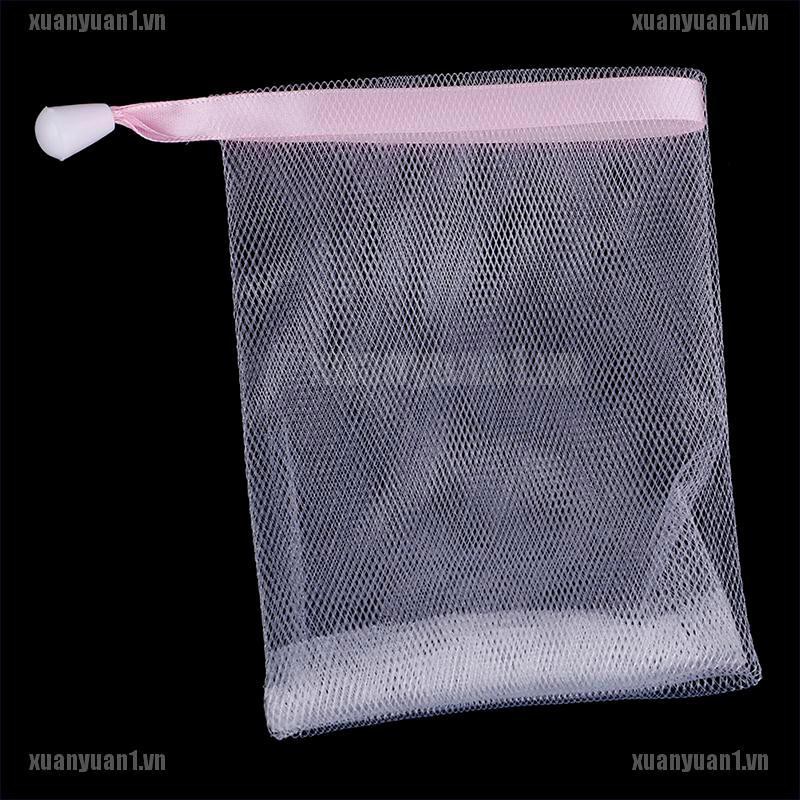 [XUANYUAN1] Túi Lưới Nylon Đựng Xà Phòng Tẩy Tế Bào Chết Có Dây Rút