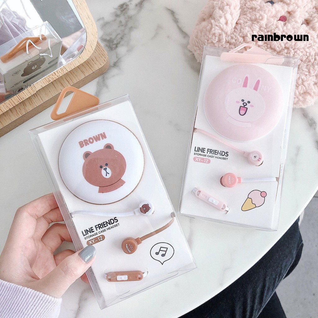 Tai Nghe In-Ear Có Dây Hình Hoạt Hình Có Mic