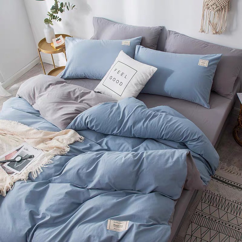 Bộ chăn ga gối cotton tici 4 món HASUKO drap giường ga chun đủ mọi kích thước