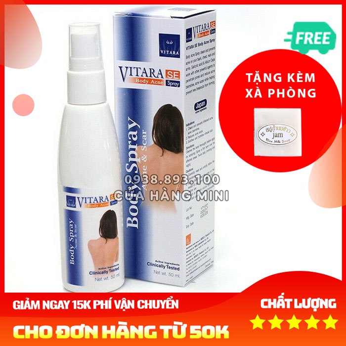 【KÈM QUÀ】 Dung Dịch Xịt Mụn Lưng Vitara Thái Lan