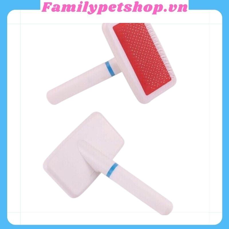 Lược chải lông cho chó mèo chấm bi đầu răng lược-familypetshop.vn