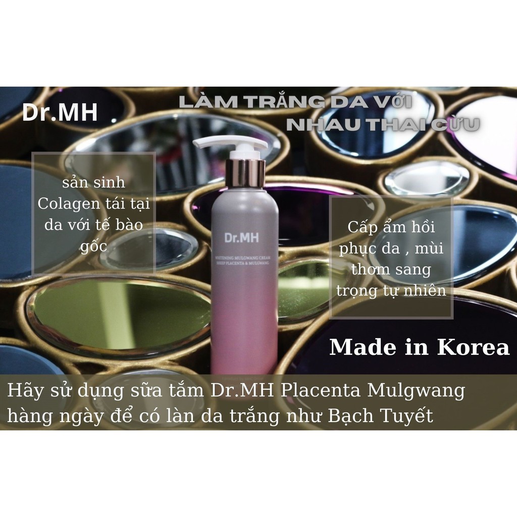 Sữa Tắm Trắng Da Toàn Thân DR.MH Placenta & Mulgwang Whitening Body - 200ml - Hàng Chính hãng