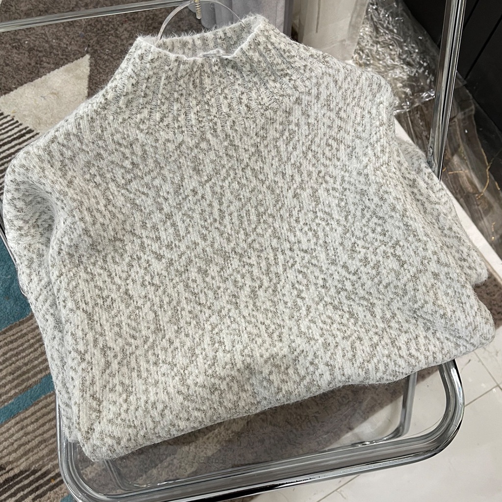 Áo len lông cừu cổ 3 phân trơn len dày Quảng Châu form rộng dài tay LCT-1 | BigBuy360 - bigbuy360.vn