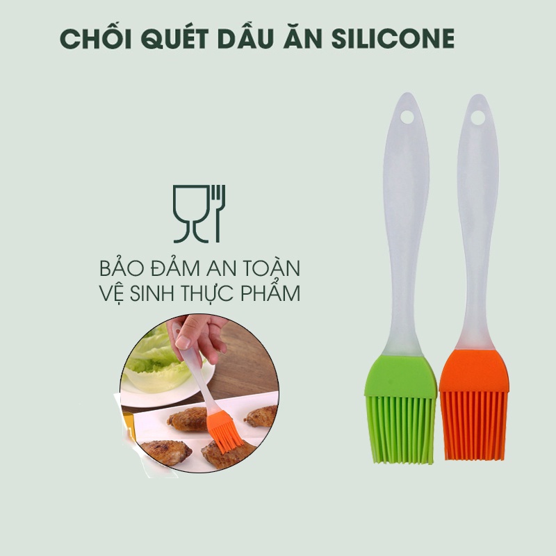 Chổi quét dầu ăn Cọ quét dầu ăn, quét mỡ lên đồ nướng bằng silicon chịu nhiệt