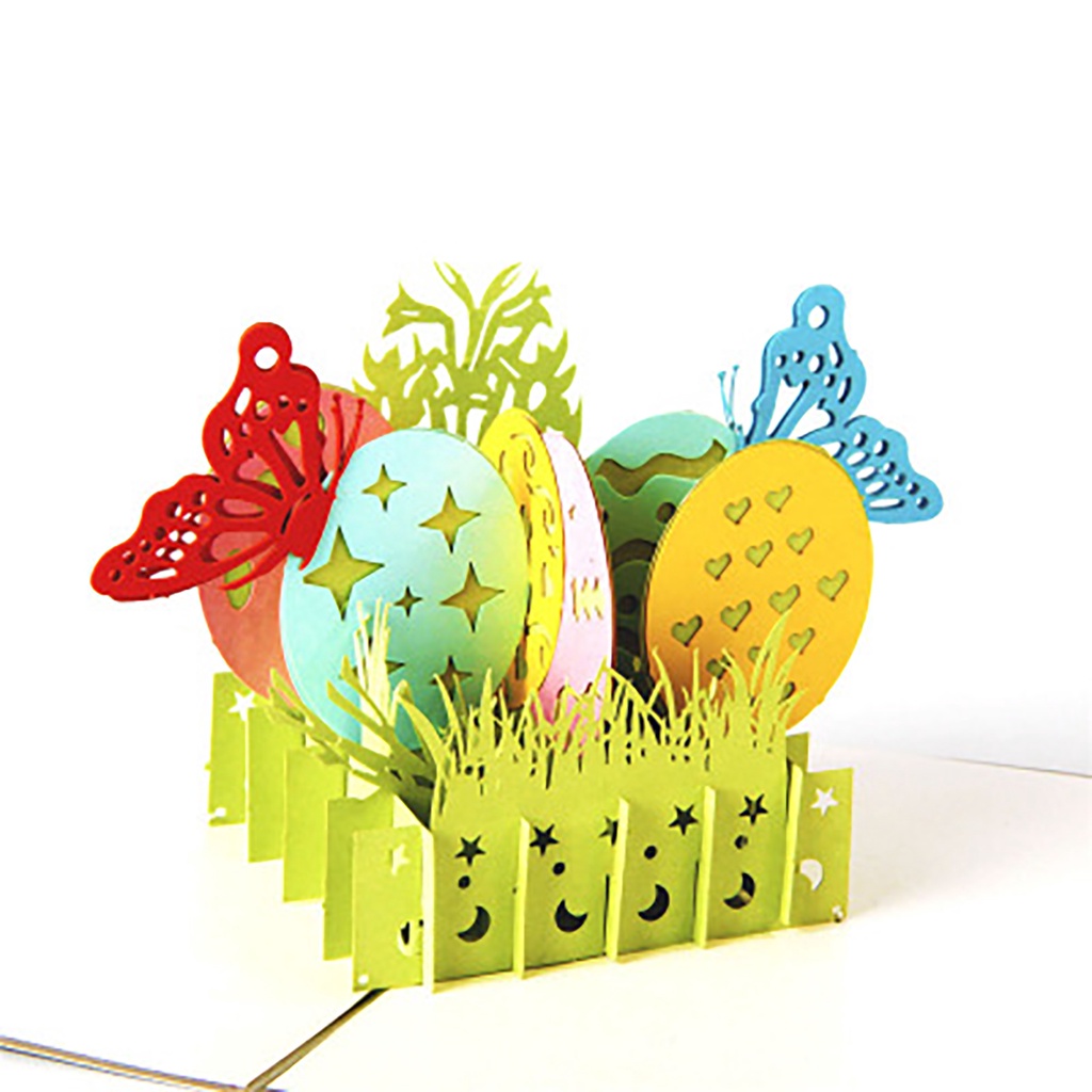 [proflyVN]3 Pack Easter Pop Up Cards - Easter Card, 3D Card, Easter Greeting Card, Easter