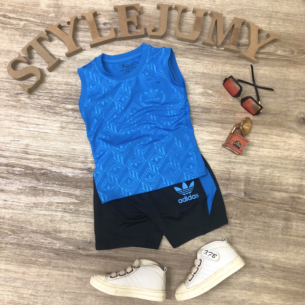 Bộ thể Thao thun lạnh - thông hơi sát nách bé trai