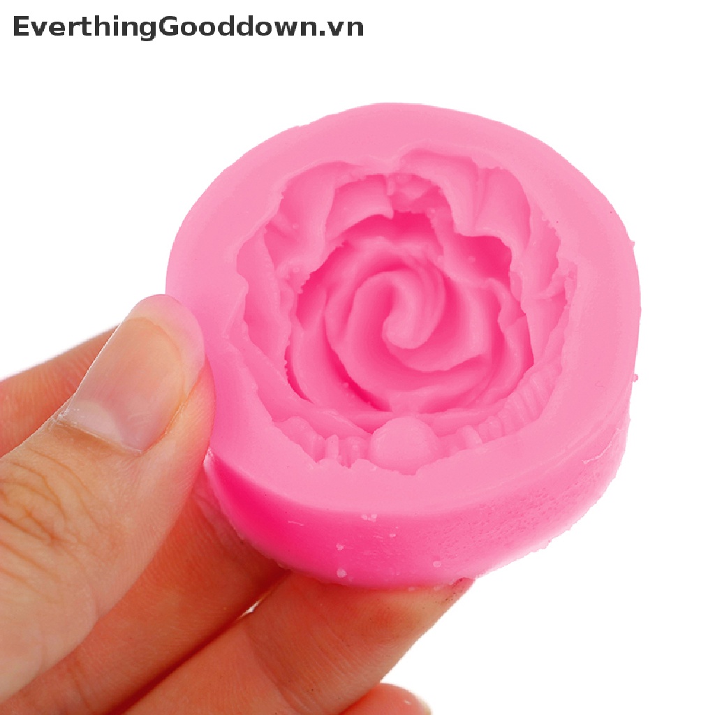 Everthinggooddown Khuôn Silicone Làm Bánh &amp; Xà Phòng Hình Hoa Hồng