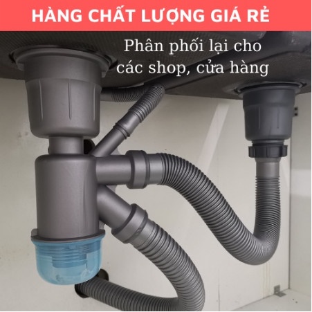 Bộ Xiphong Thoát Nước Chậu Rửa Chén Bát Kiểu Kín
