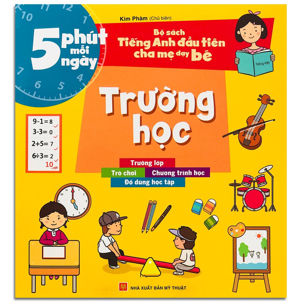 Sách - 5 Phút Mỗi Ngày - Trường Học (Bộ sách Tiếng Anh đầu tiên cha mẹ dạy bé)