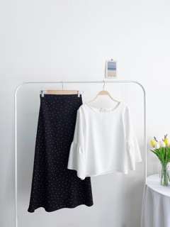 Set váy yếm lụa + Áo lụa Ma Vie