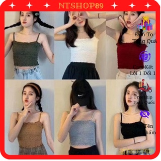 Áo bra 2 dây nhún chun 6843 siêu xinh