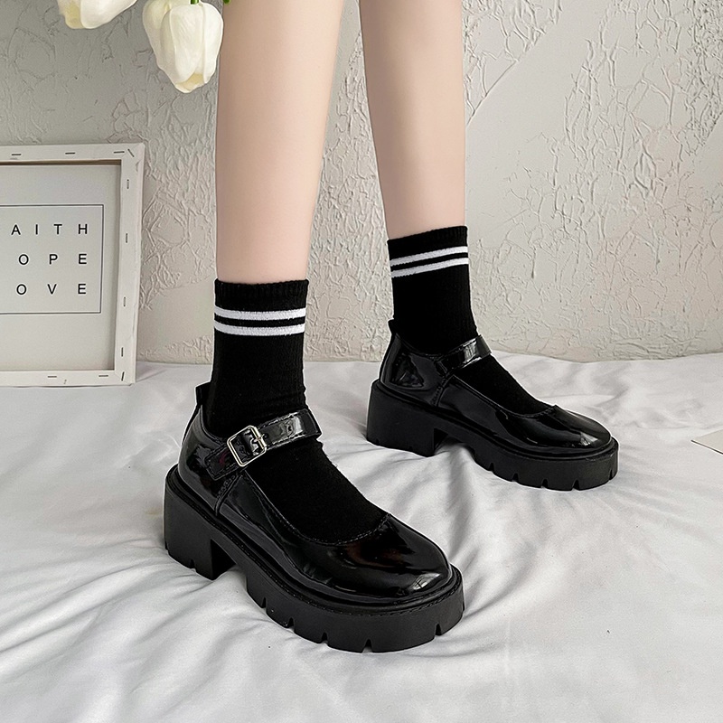 Giày búp bê nữ,giày Oxford lolita vintage Ulzzang siêu xinh đế độn 6cm