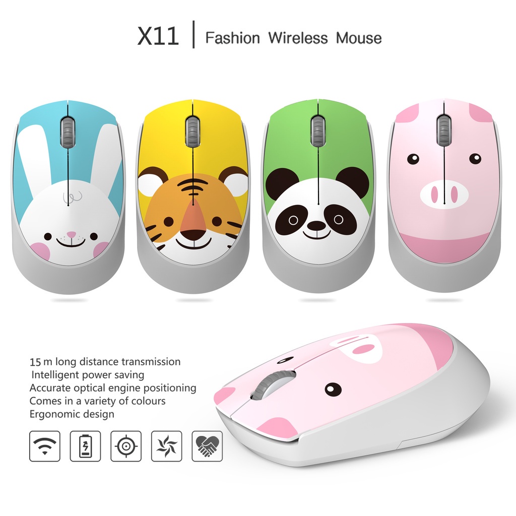 Chuột không dây 2.4G Hình Mèo Dễ Thương