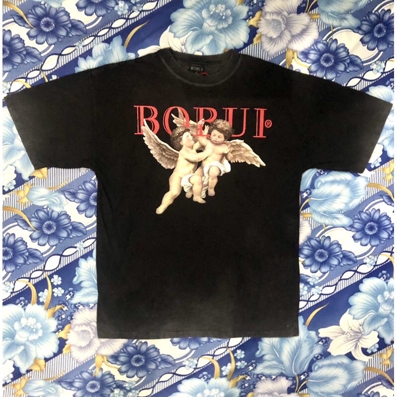 BOBUI 2ANGELS BOBUI LOGO/ WASHED BLACK