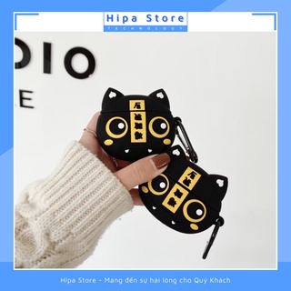 Vỏ Bảo Vệ Airpods 1/2 - Case Airpods - Hình Mèo Đen