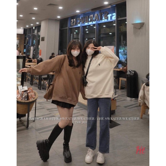 Áo Swearter nỉ cotton logo ngựa H2A