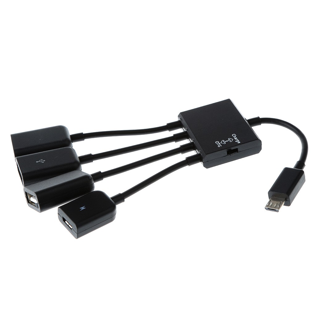 Cáp chuyển đổi OTG 4 trong 1 cổng Micro USB đầu đực sang cổng USB 2.0 đầu cái