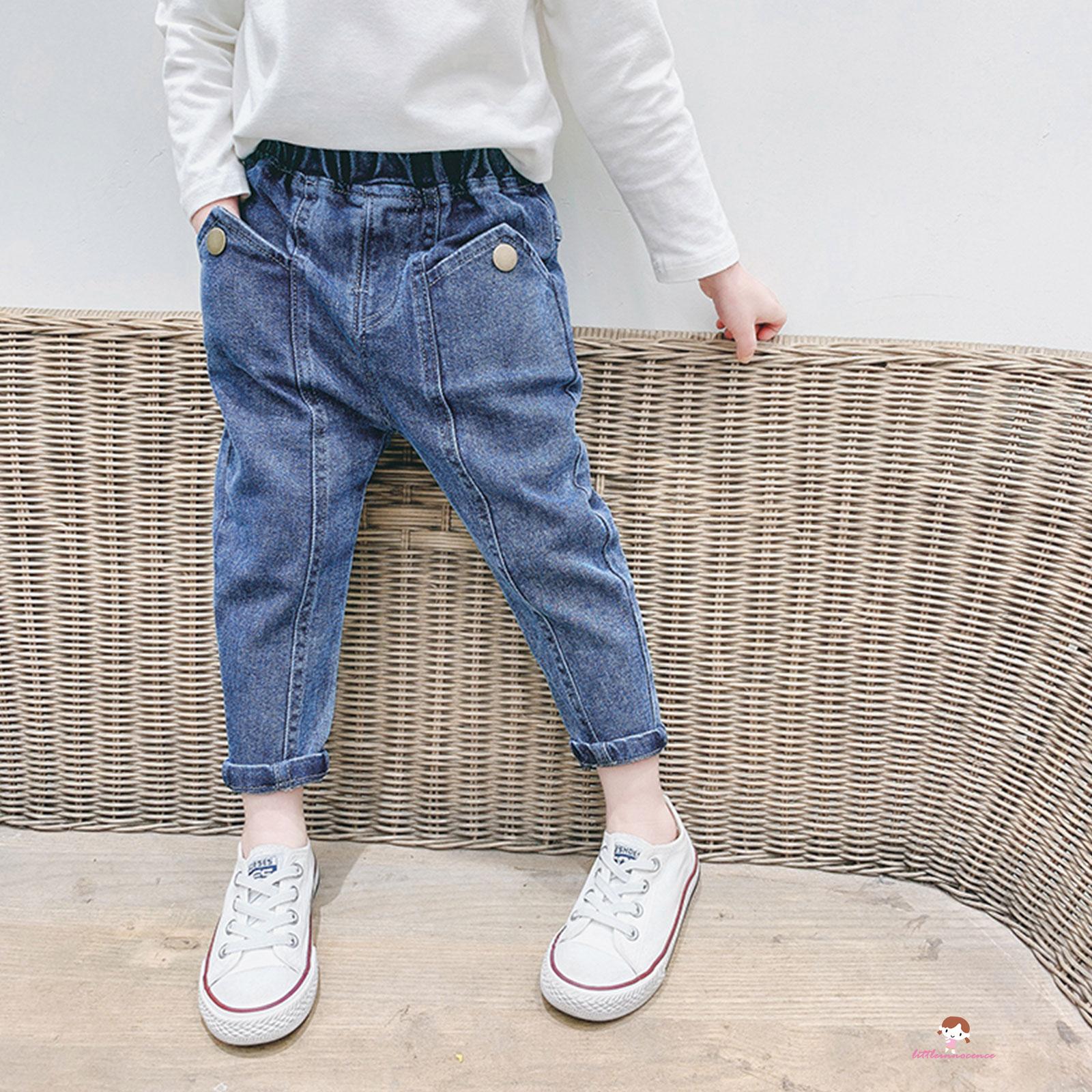 Quần Jeans Lưng Thun Co Giãn Cho Bé Gái Xzq7-0 - 5 Tuổi