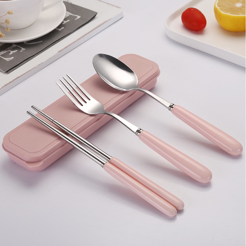 Bộ Đồ Ăn  Inox - Bộ đồ ăn cá nhân - thuận tiện cho việc mang theo đi làm