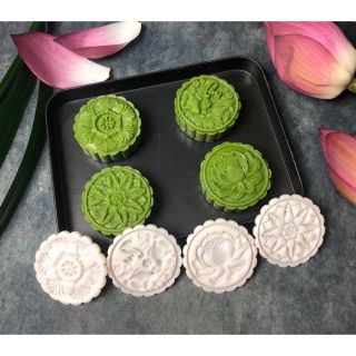 Khuôn trung thu 125g-+150g 4 mặt, hoa sen, cá chép..