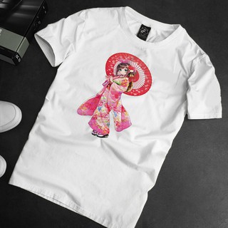 Áo thun Cotton Unisex - Nhân vật Kizuna AI - Chibi - Kizuna Al dịu dàng trong kimono