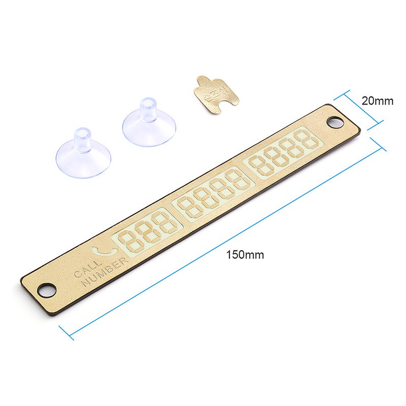 Bảng Số Điện Thoại Dạ Quang 15x2cm Gắn Xe Hơi Thẻ