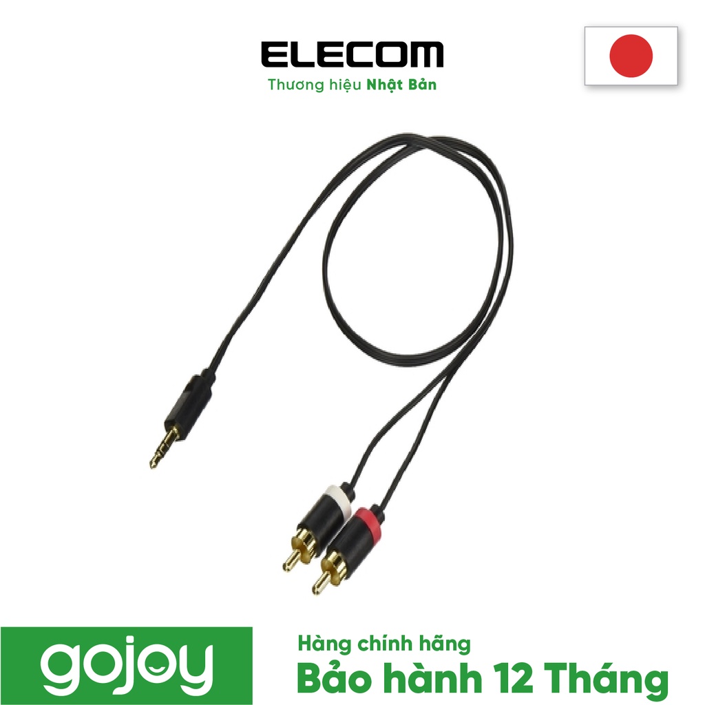 [Mã ELHACE giảm 4% đơn 300K] Cáp AV 3.5φ-2xRCA 2.0M ELECOM DH-MWRN20