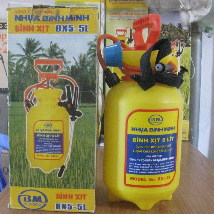 Bình Xịt Bình Minh 5 Lít chất lượng cao, bình tưới, bình phun tưới cây