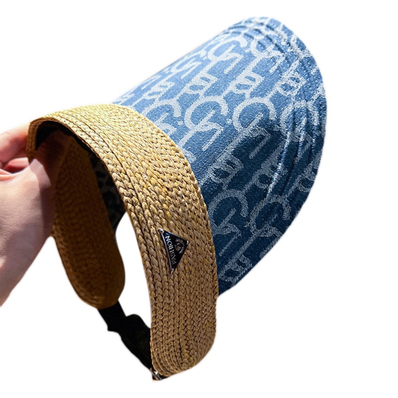 Mũ Denim Chống Nắng Không Chóp Có Thể Điều Chỉnh Thời Trang Mùa Hè