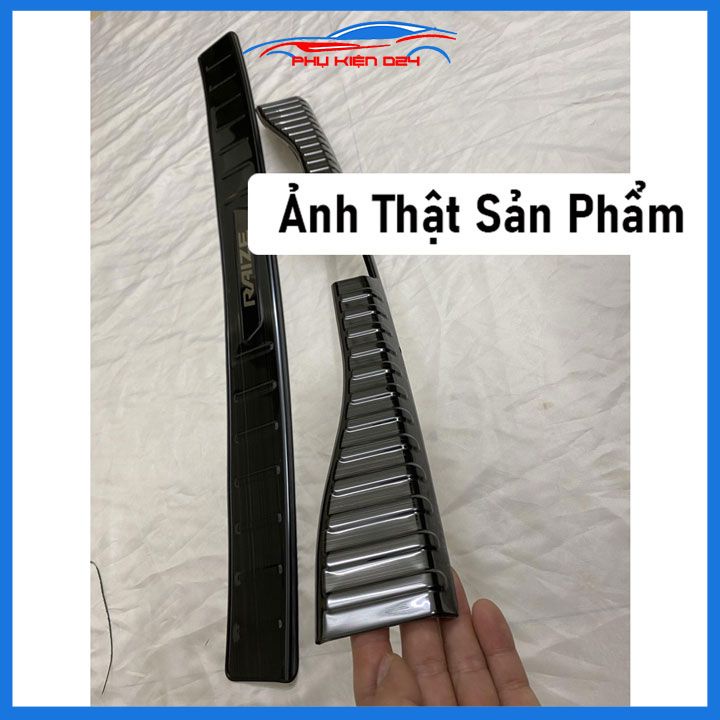 Ốp chống trầy cốp Raize 2021-2022-2023-2024 thép không gỉ vân Cacbon/Titan/Inox chống trầy bảo vệ xe