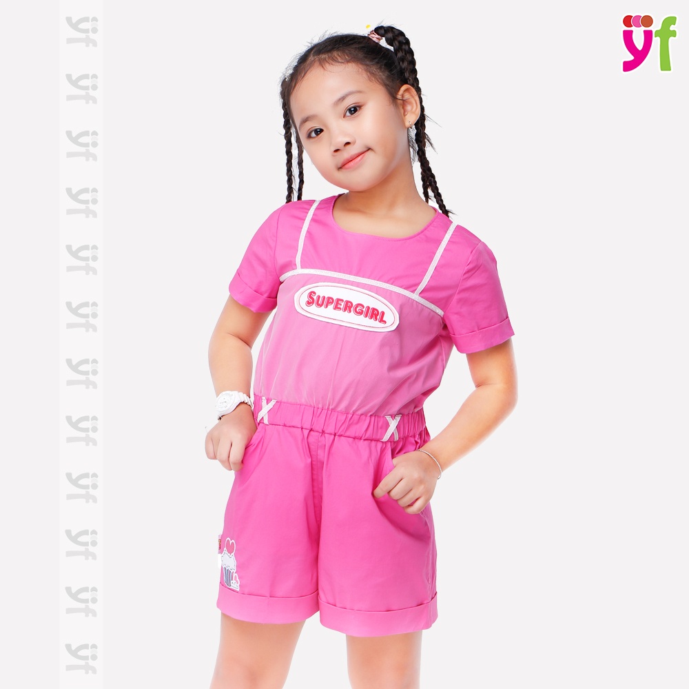 JumpSuit/ Áo liền quần Cho Bé gái Thêu SuperGirl YF - 9DX553