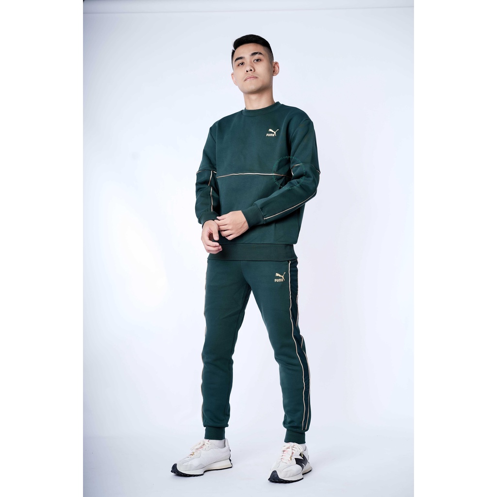 Bộ thể thao nỉ Puma Green 2022