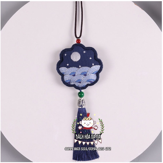 DIY tự thêu túi thơm phụ Kiện/Móc Khóa Bộ Kit Tự Tập Thêu Tay Phong Cách Biển Cả - The Sea Cho bạn Trai- Bách hóa Na Na