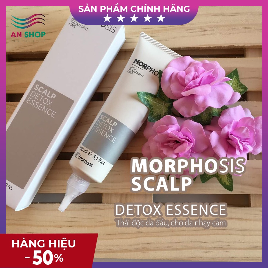 Kem thải độc da đầu cho da nhạy cảm thanh lọc da dầu bã nhờn gầu ngứa Morphosis Scalp Detox Essence 150ml