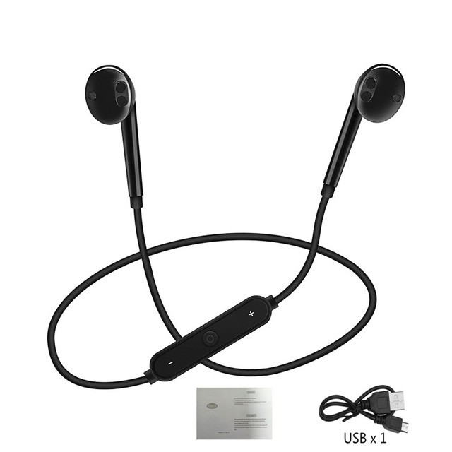 Tai nghe không dây in-ear S6 thể thao Tai nghe Bluetooth V4.1 với micrô stereo Tai nghe nhét tai Điện thoại thông minh phổ thông