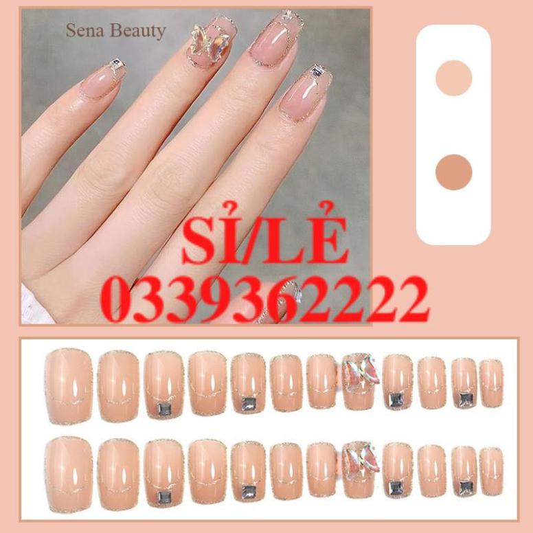 [ CHÍNH HÃNG ] Hộp 24 bộ móng giả cao cấp tặng kèm keo Sena Beauty Nail